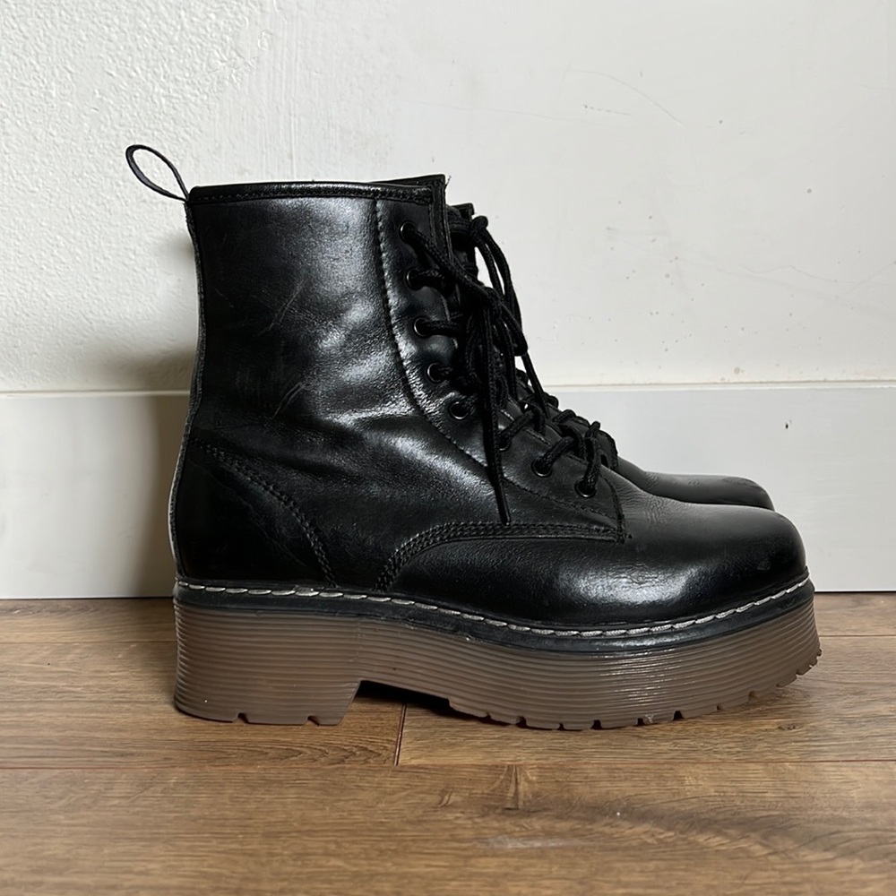 Roolee Black Lace Up Boots